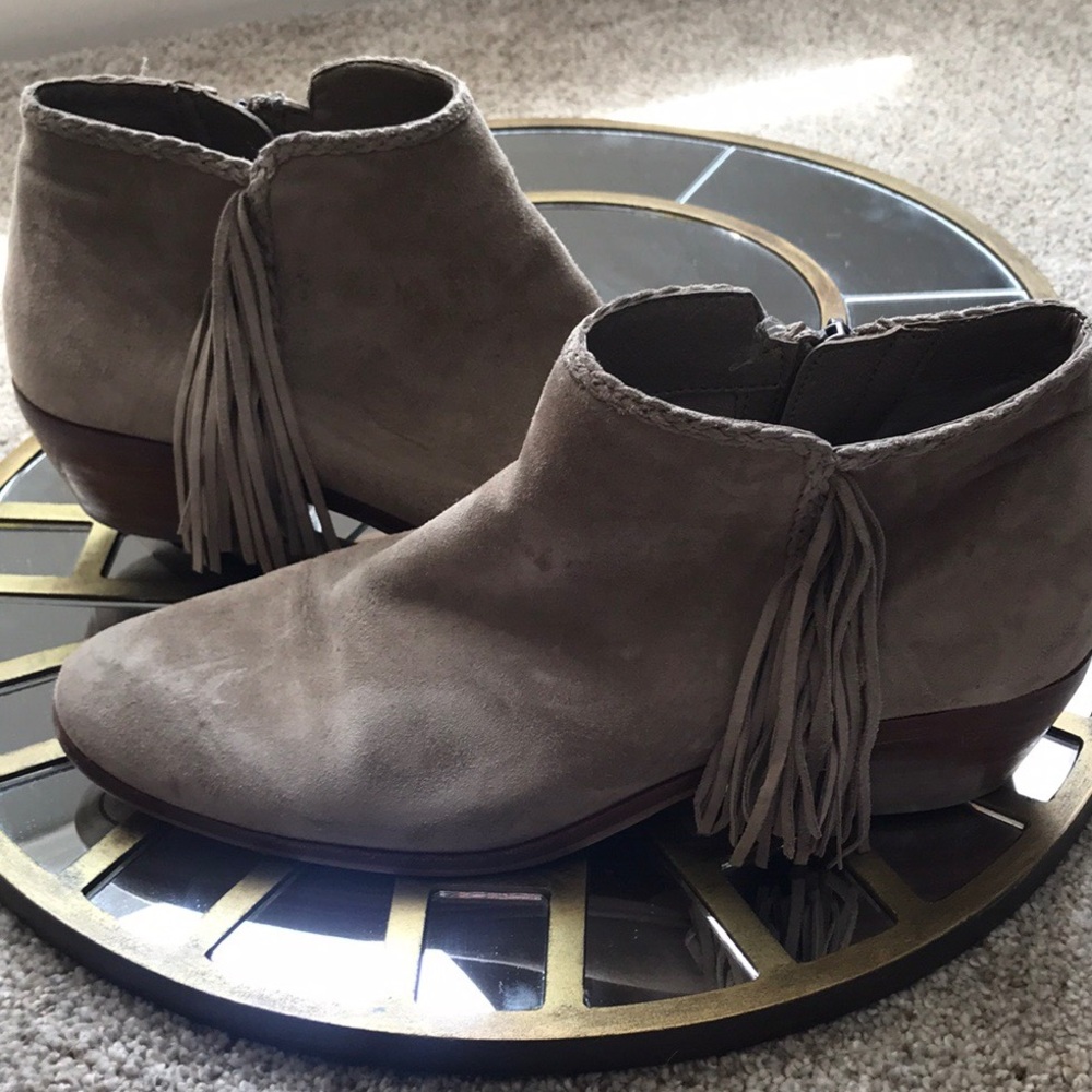 Sam Edelman finge booties, tan, 8